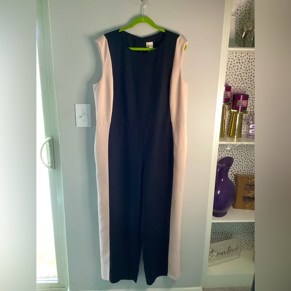 Chico’s bi color jumpsuit.